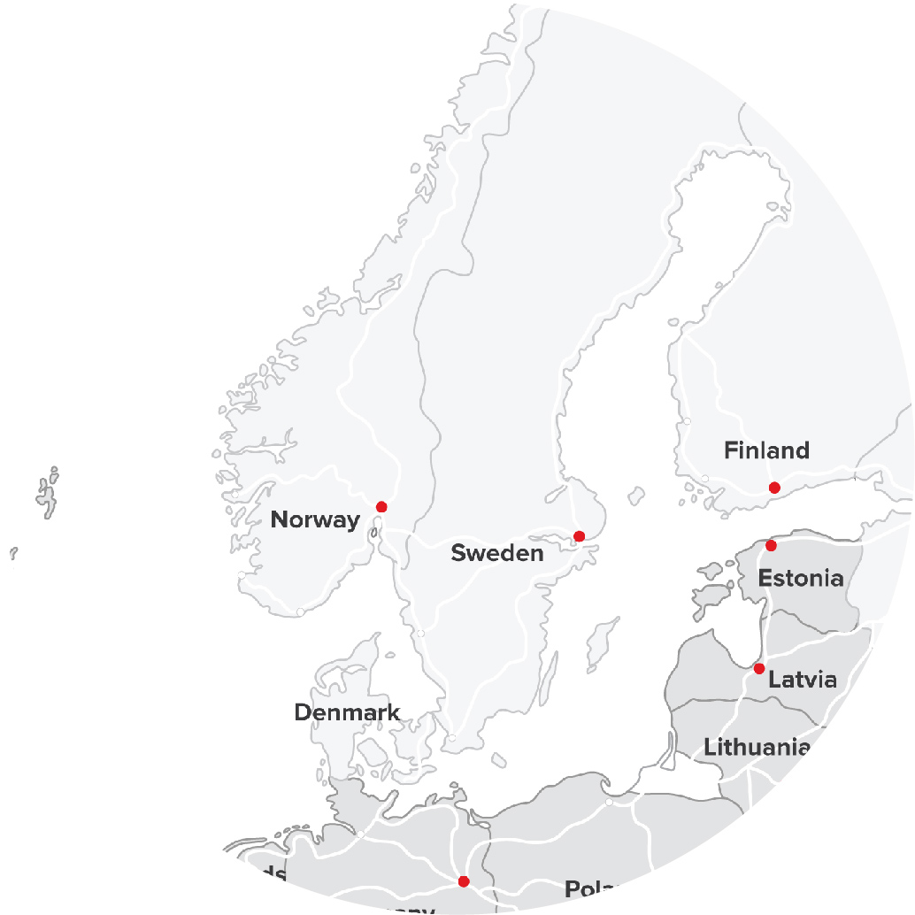 Road transportation to/from Scandinavia